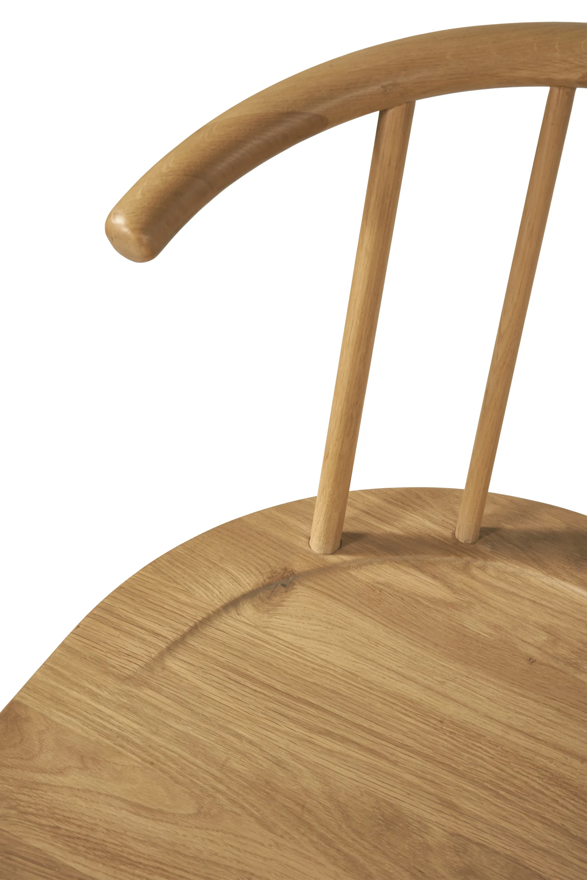 Ławka z oparciem VIOR, Lakierowany dąb NJRD