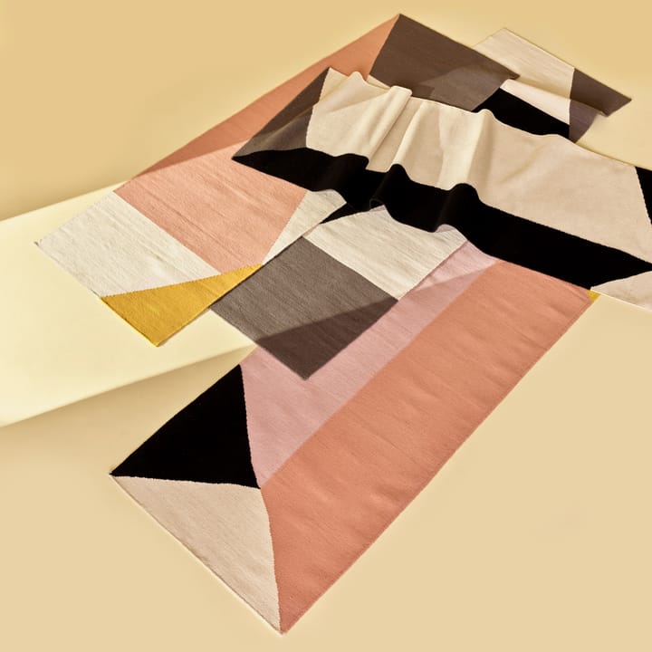 Dywan Stripes w bloki różowy - 80x240 cm - NJRD