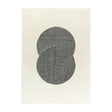 Dywan wełniany Circles natural white - 170x240 cm - NJRD