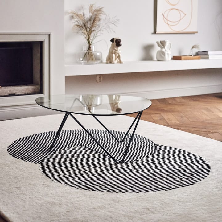 Dywan wełniany Circles natural white, 200x300 mm NJRD