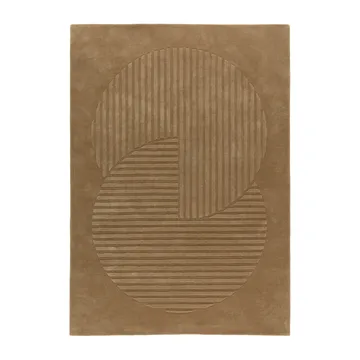 Dywan wełniany Levels circles beżowy - 170x240 cm - NJRD