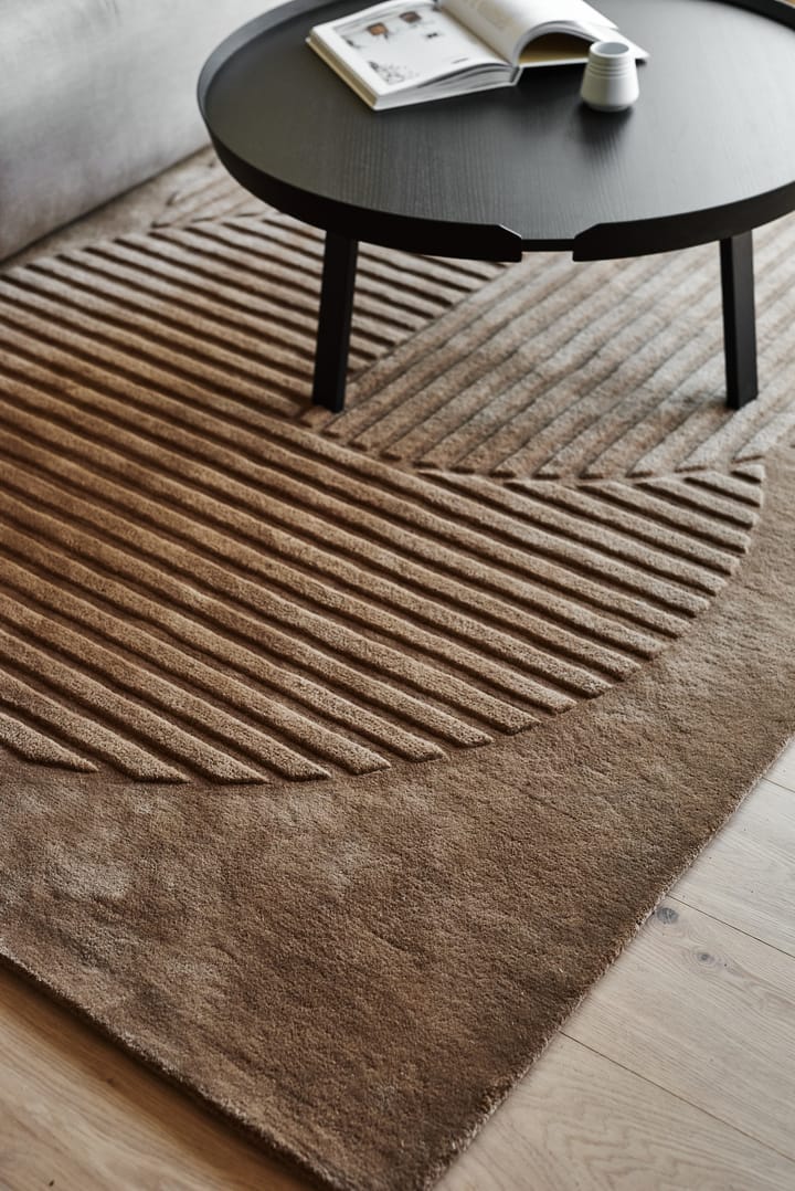 Dywan wełniany Levels circles beżowy, 170x240 cm NJRD