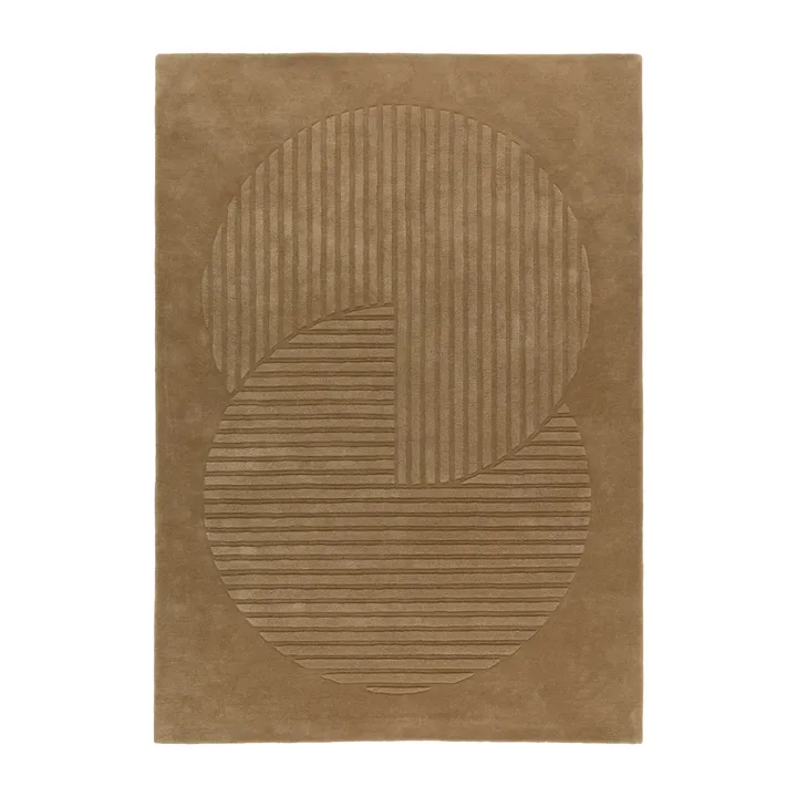 Dywan wełniany Levels Circles - Beżowy, 200x300 cm - NJRD
