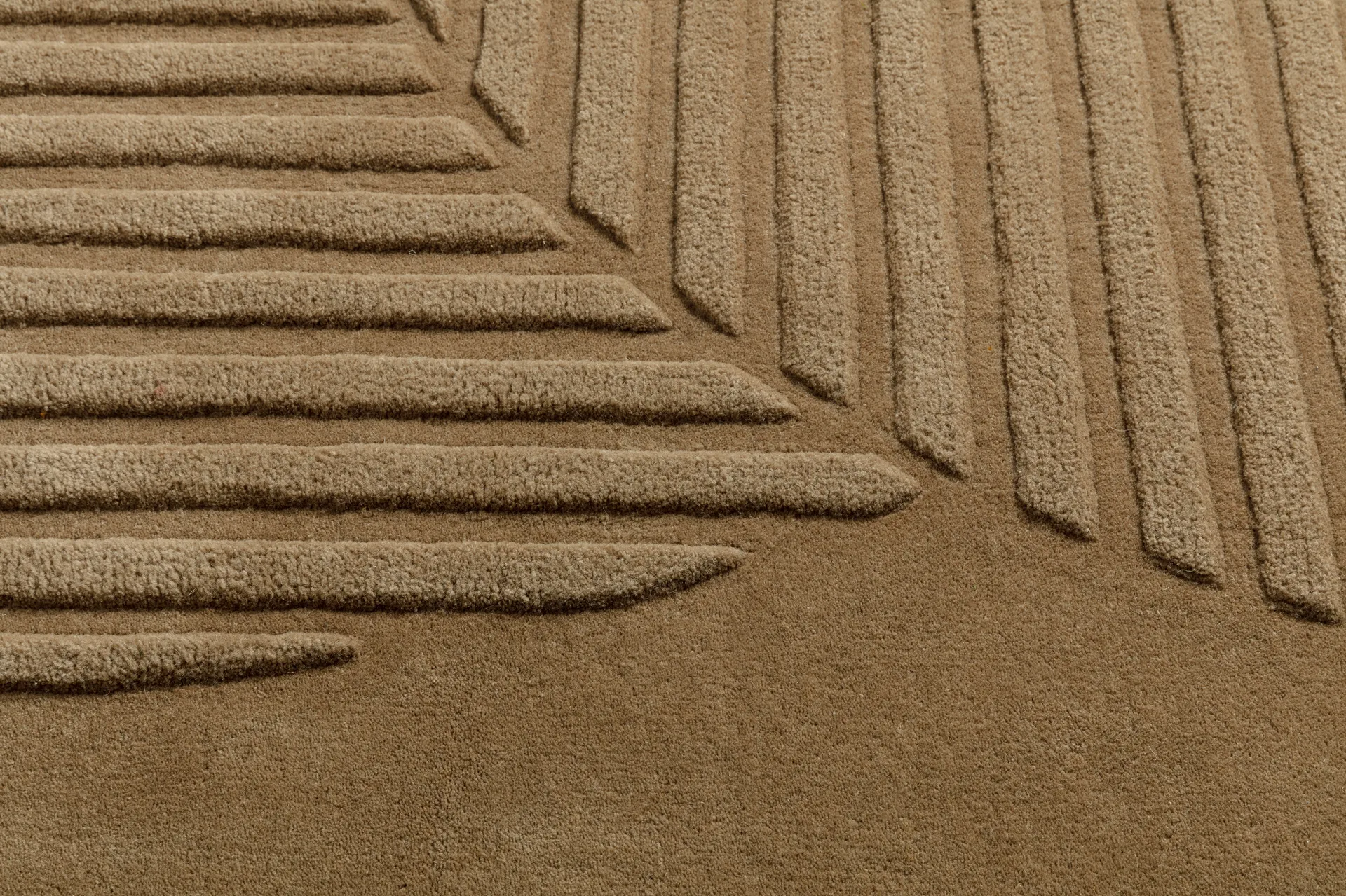 Dywan wełniany Levels Circles, Beżowy, 200x300 cm NJRD