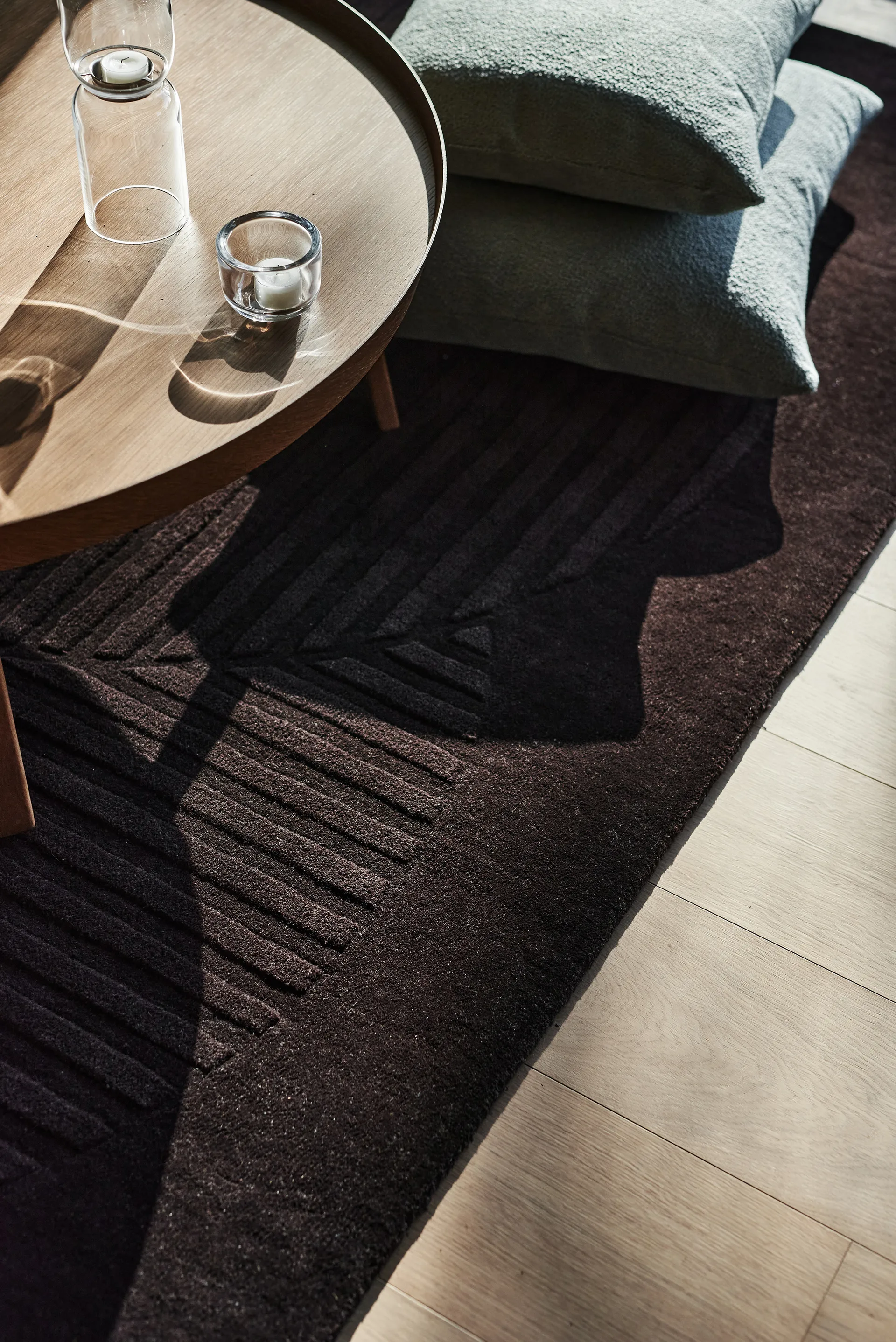 Dywan wełniany Levels circles brązowy, 170x240 cm NJRD