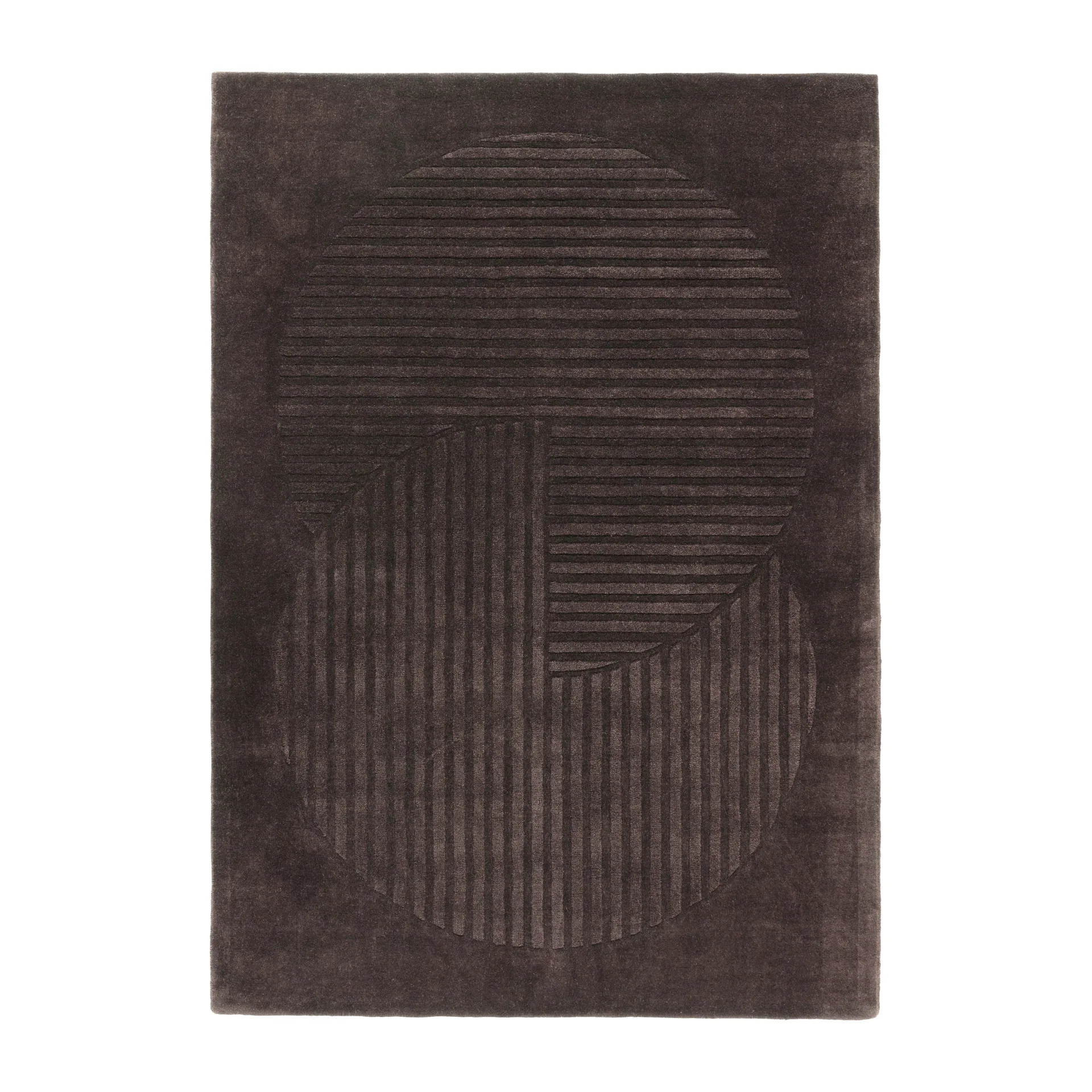 Dywan wełniany Levels Circles, Brązowy, 200x300 cm NJRD
