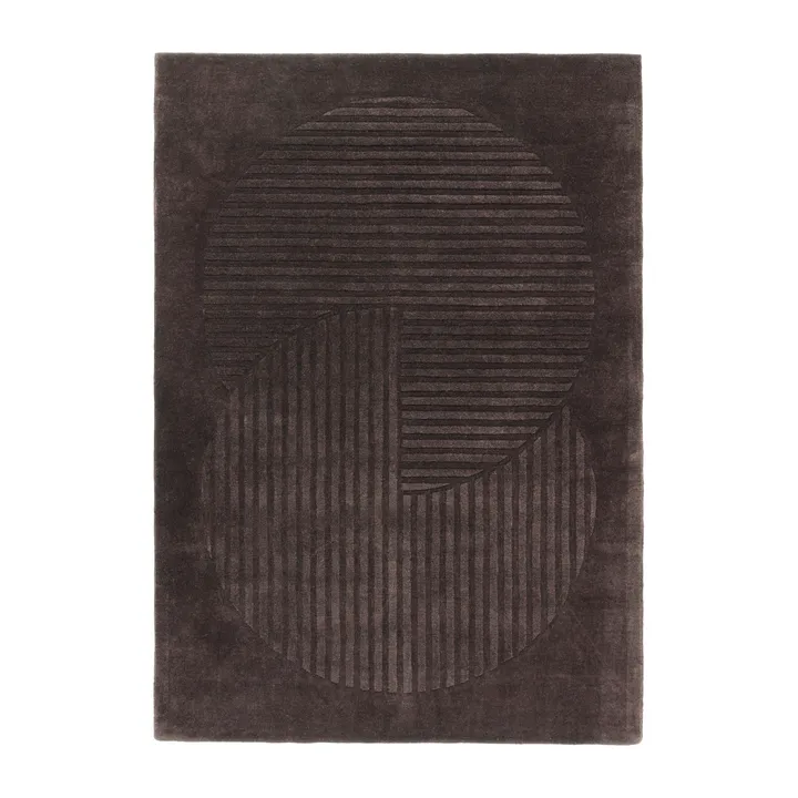 Dywan wełniany Levels Circles - Brązowy, 200x300 cm - NJRD