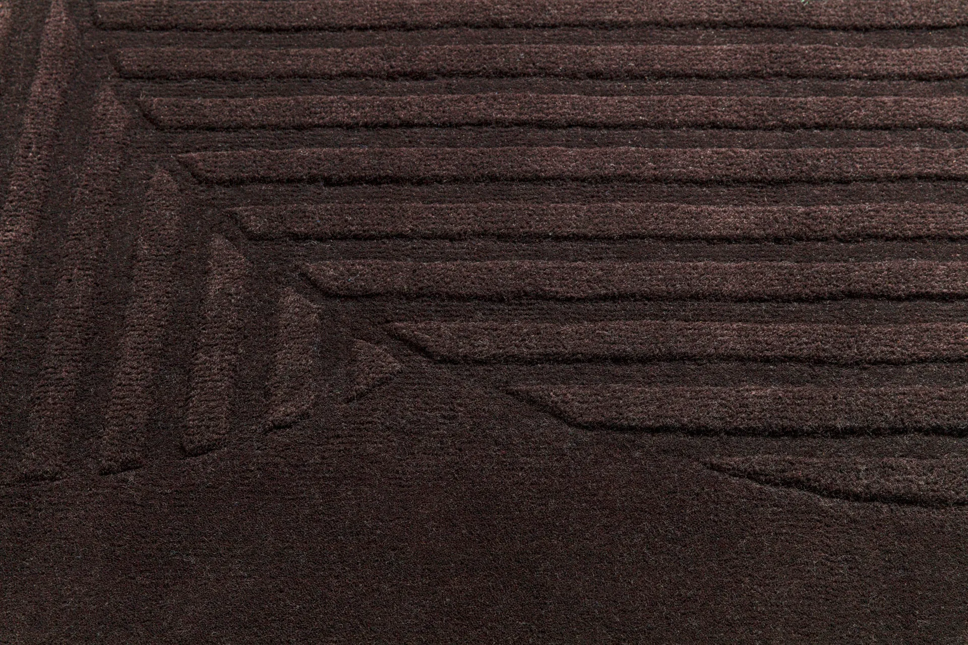 Dywan wełniany Levels circles brązowy, 200x300 mm NJRD