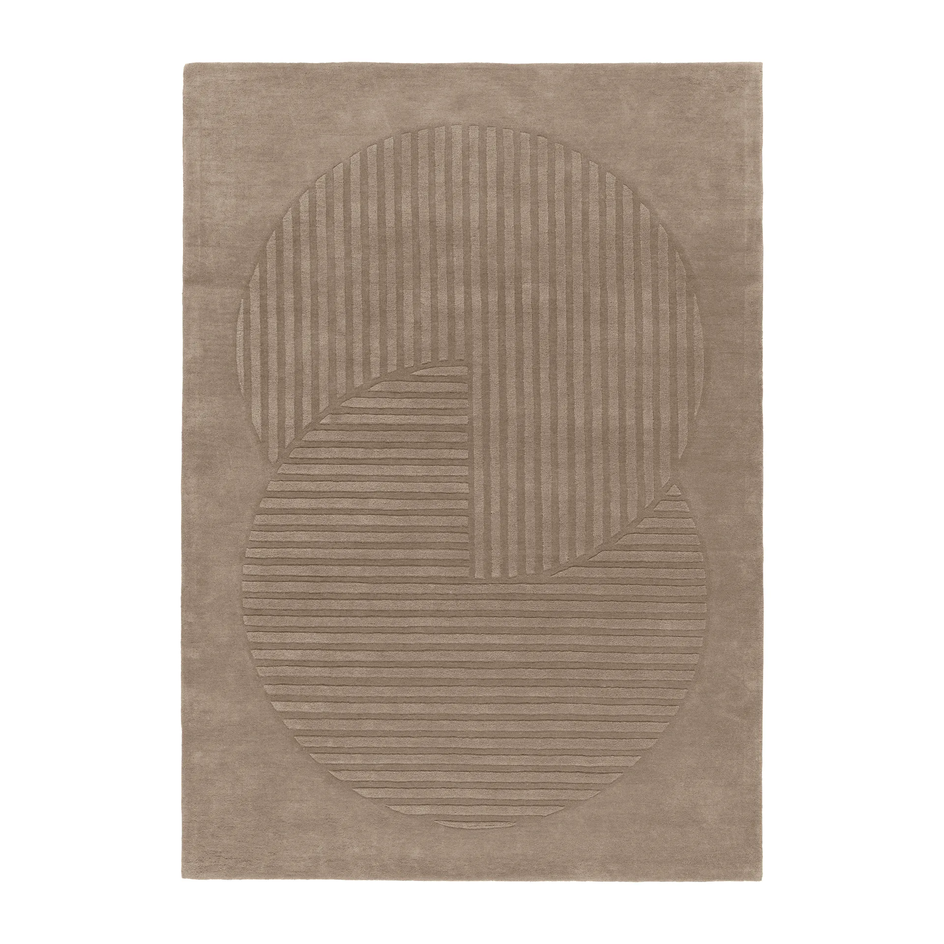 Dywan wełniany Levels Circles, Kret, 170x240 cm NJRD
