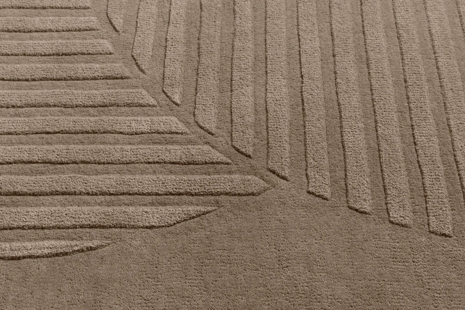 Dywan wełniany Levels Circles, Kret, 170x240 cm NJRD