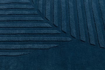 Dywan wełniany Levels circles niebieski - 170x240 cm - NJRD