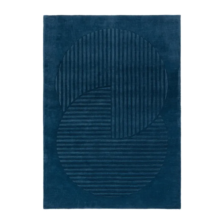 Dywan wełniany Levels Circles - Niebieski, 200x300 cm - NJRD