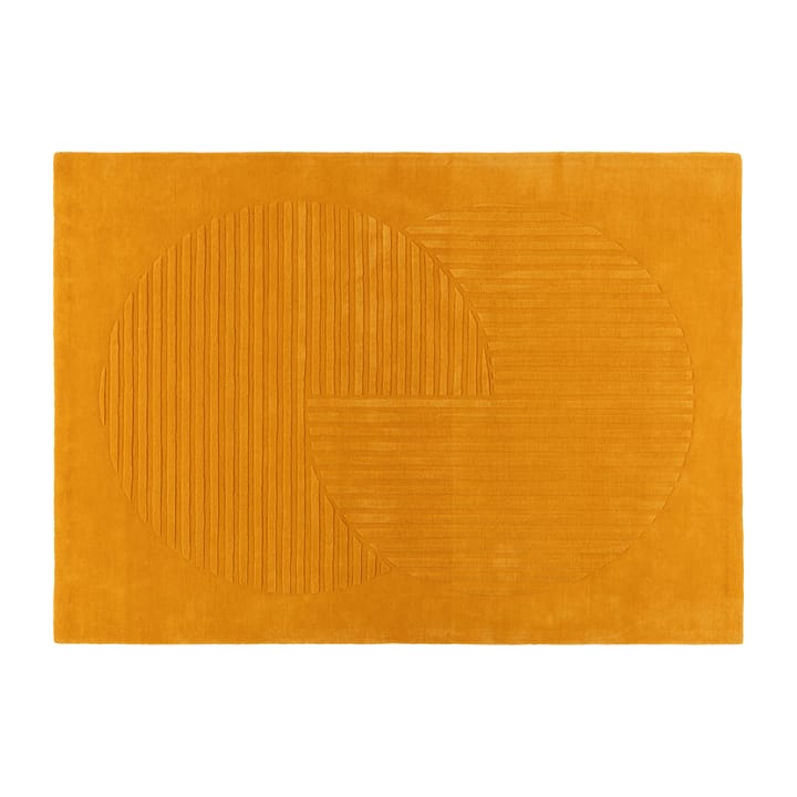 Dywan wełniany Levels circles żółty - 200x300 mm - NJRD