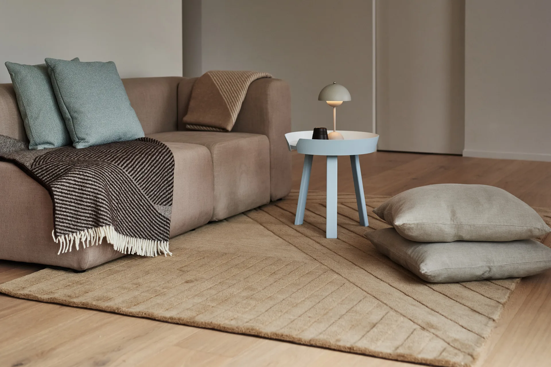 Dywan wełniany Levels stripes beżowy, Stripes beige, 170x240 cm NJRD