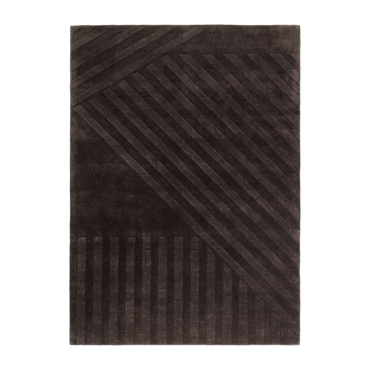 Dywan wełniany Levels stripes brązowy - 170x240 cm - NJRD