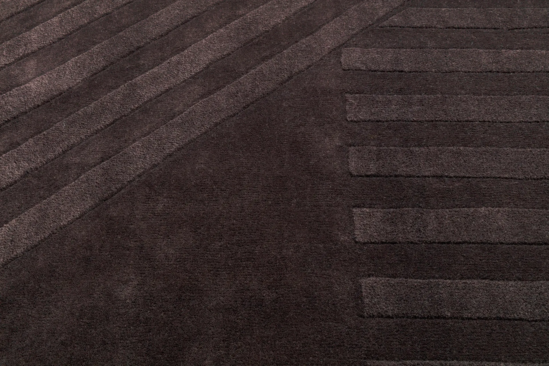 Dywan wełniany Levels stripes brązowy, 200x300 mm NJRD