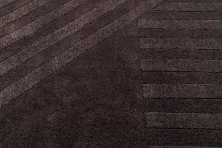 Dywan wełniany Levels stripes brązowy - 200x300 mm - NJRD
