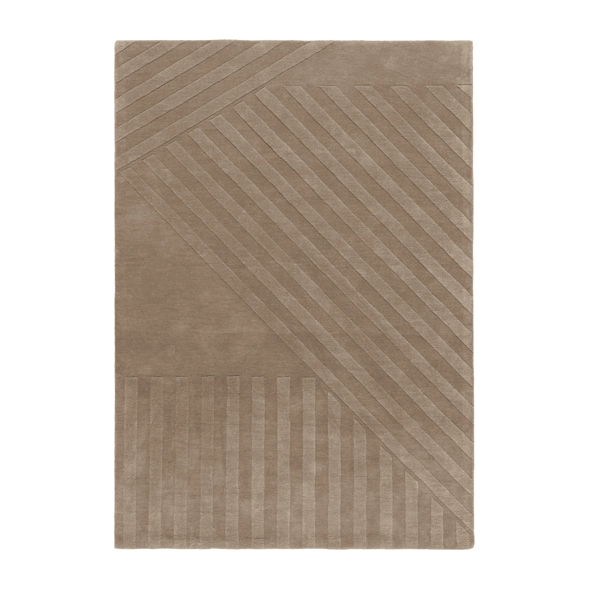 Dywan wełniany Levels Stripes, Kret, 200x300 cm NJRD