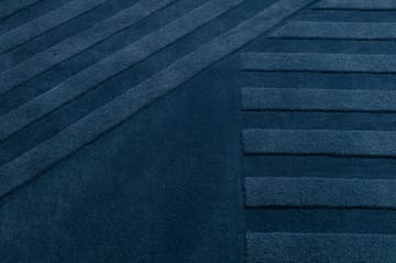 Dywan wełniany Levels stripes niebieski - 170x240 cm - NJRD