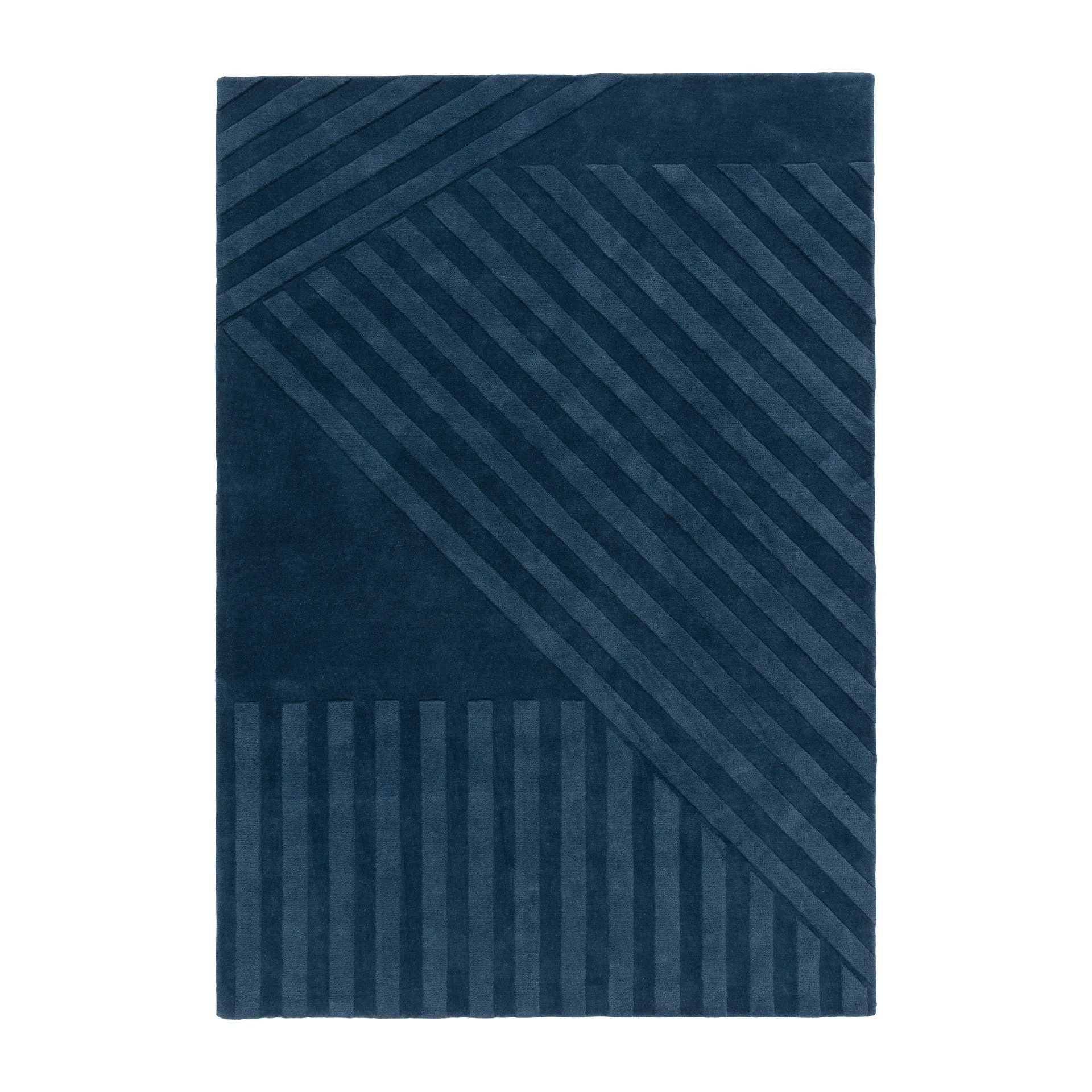 Dywan wełniany Levels Stripes, Niebieski, 200x300 cm NJRD