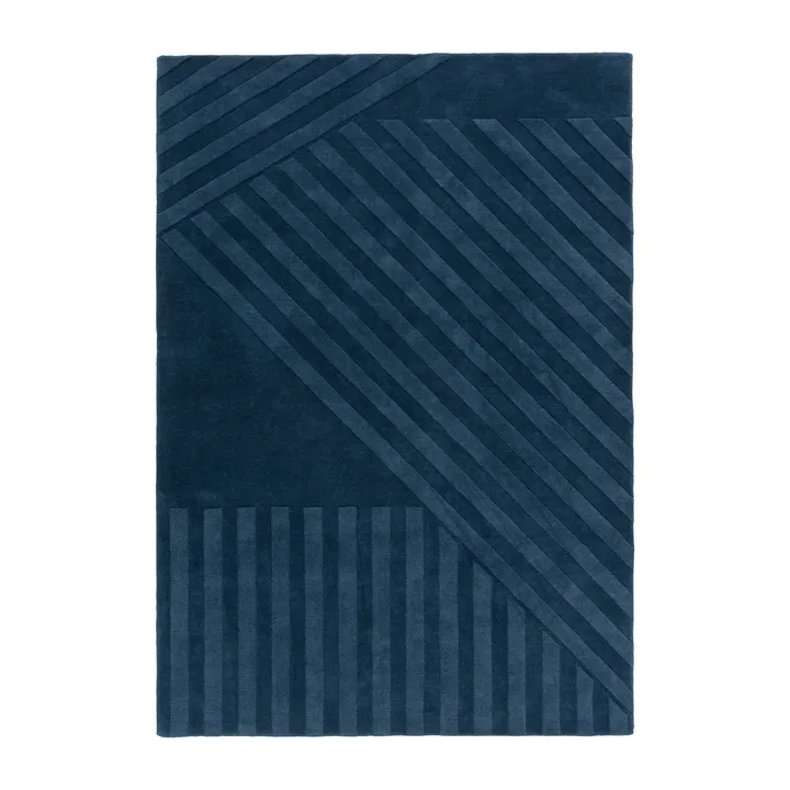 Dywan wełniany Levels Stripes - Niebieski, 200x300 cm - NJRD