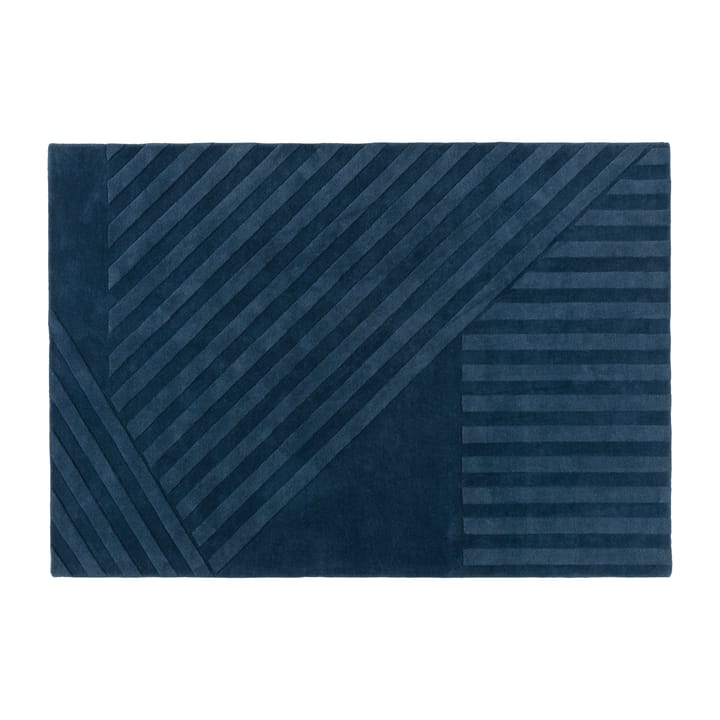 Dywan wełniany Levels stripes niebieski - 200x300 mm - NJRD