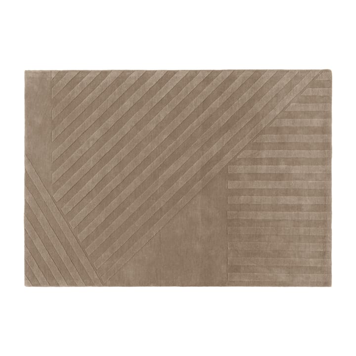 Dywan wełniany Levels stripes szary - 170x240 cm - NJRD