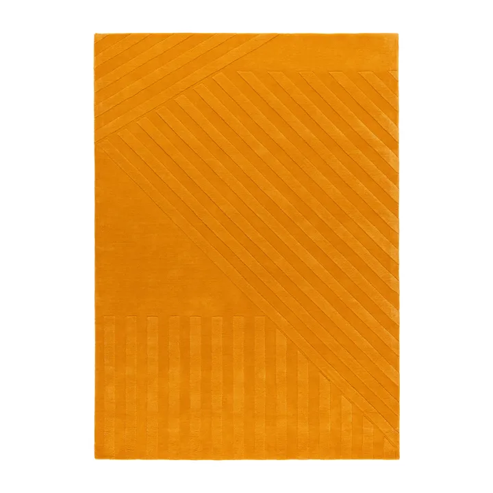 Dywan wełniany Levels Stripes - Żółty, 200x300 cm - NJRD