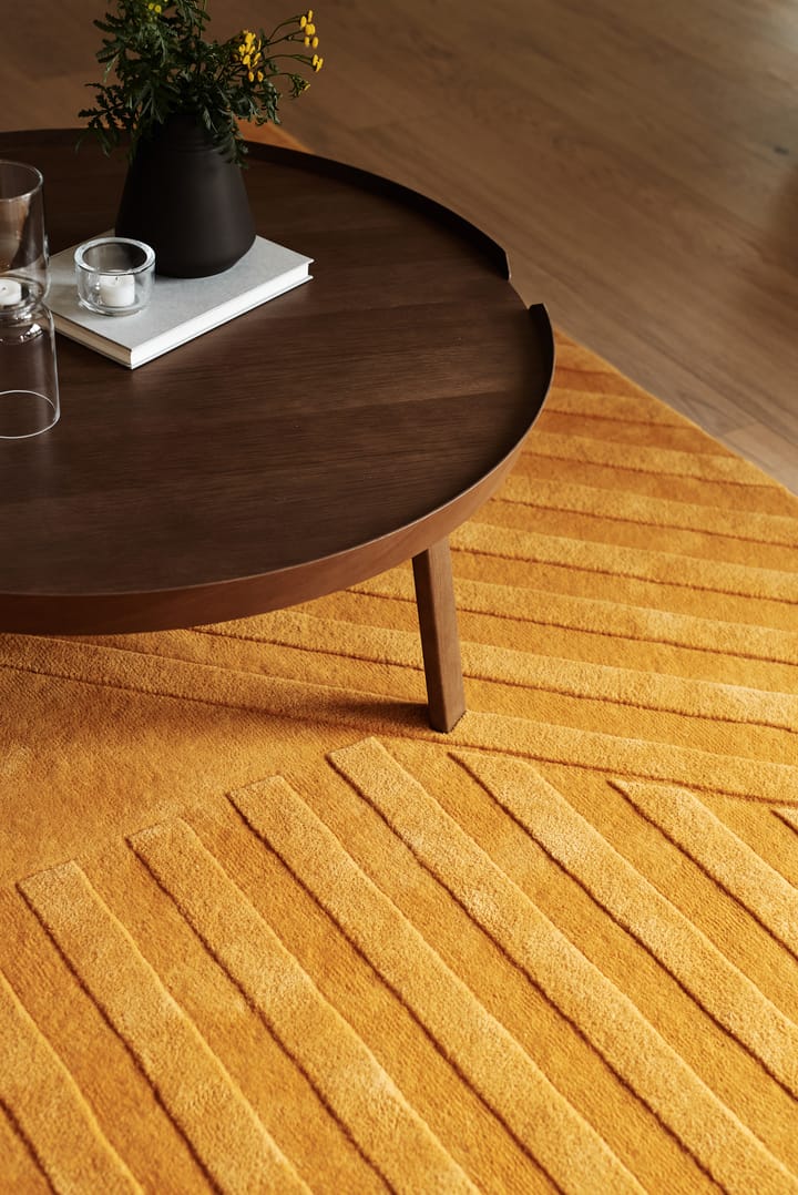 Dywan wełniany Levels stripes żółty, 200x300 mm NJRD