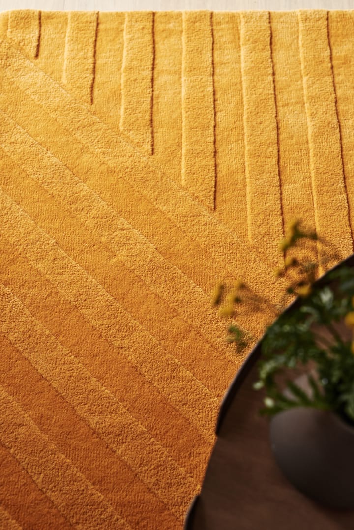 Dywan wełniany Levels stripes żółty, 200x300 mm NJRD