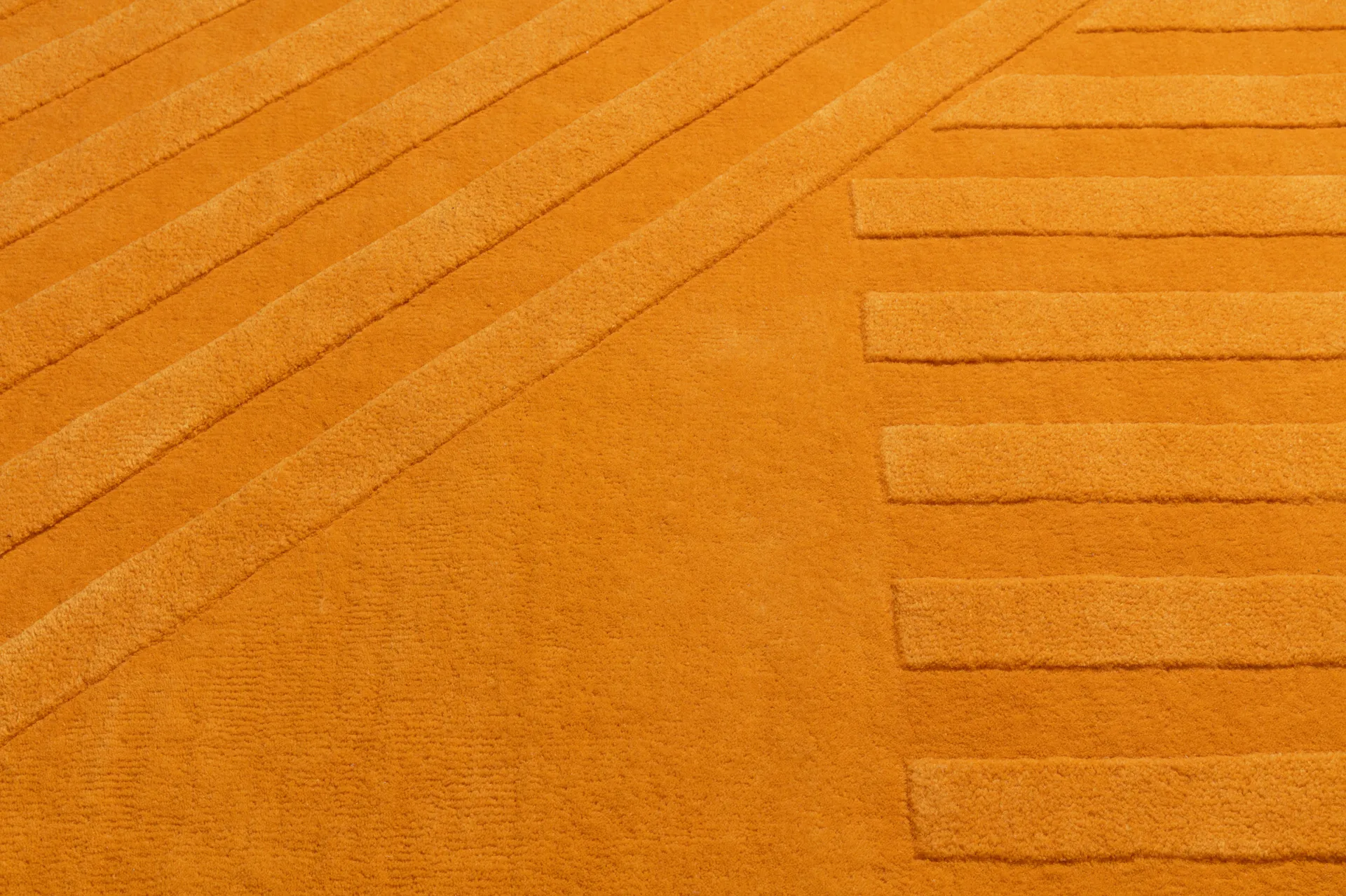 Dywan wełniany Levels stripes żółty, 200x300 mm NJRD