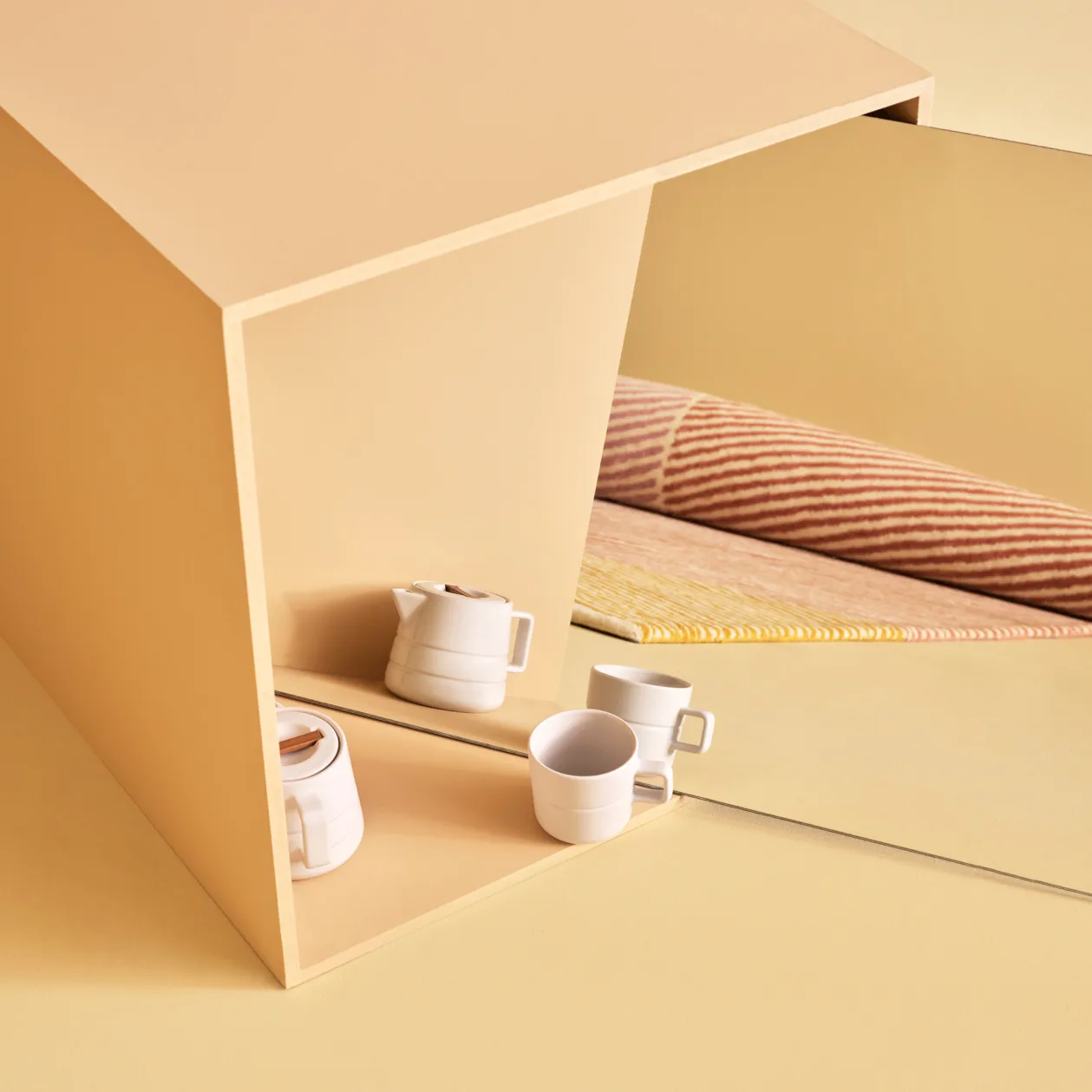 Dywan wełniany Rectangles różowy, 170x240 cm NJRD