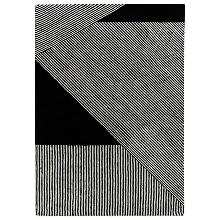 Dywan wełniany Stripes czarny - 200x300 mm - NJRD