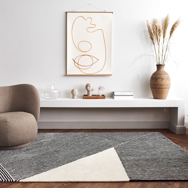 Dywan wełniany Stripes naturalna biel, 170x240 cm NJRD