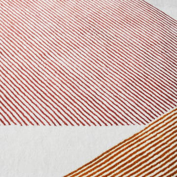 Dywan wełniany Stripes różowy - 200x300 mm - NJRD