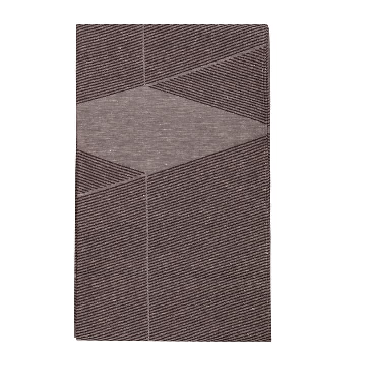 Geometryczny obrus 147x250 cm, Brązowo-biały NJRD
