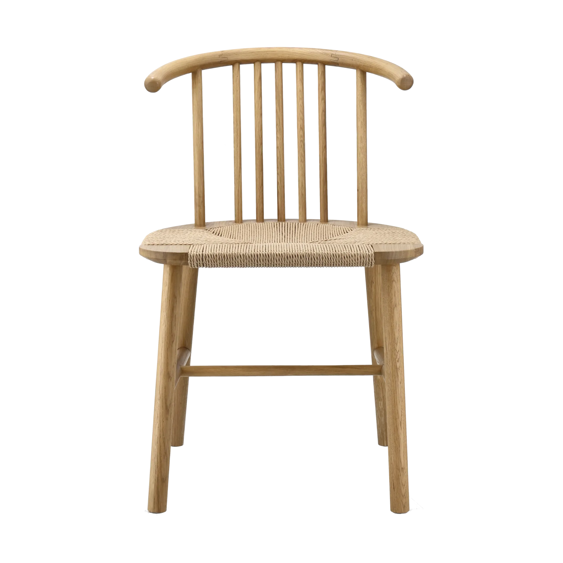 Krzesło do jadalni VIOR siedzisko tkane, Lakierowany dąb-natura NJRD