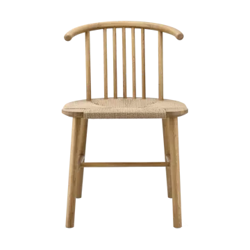 Krzesło do jadalni VIOR siedzisko tkane - Lakierowany dąb-natura - NJRD