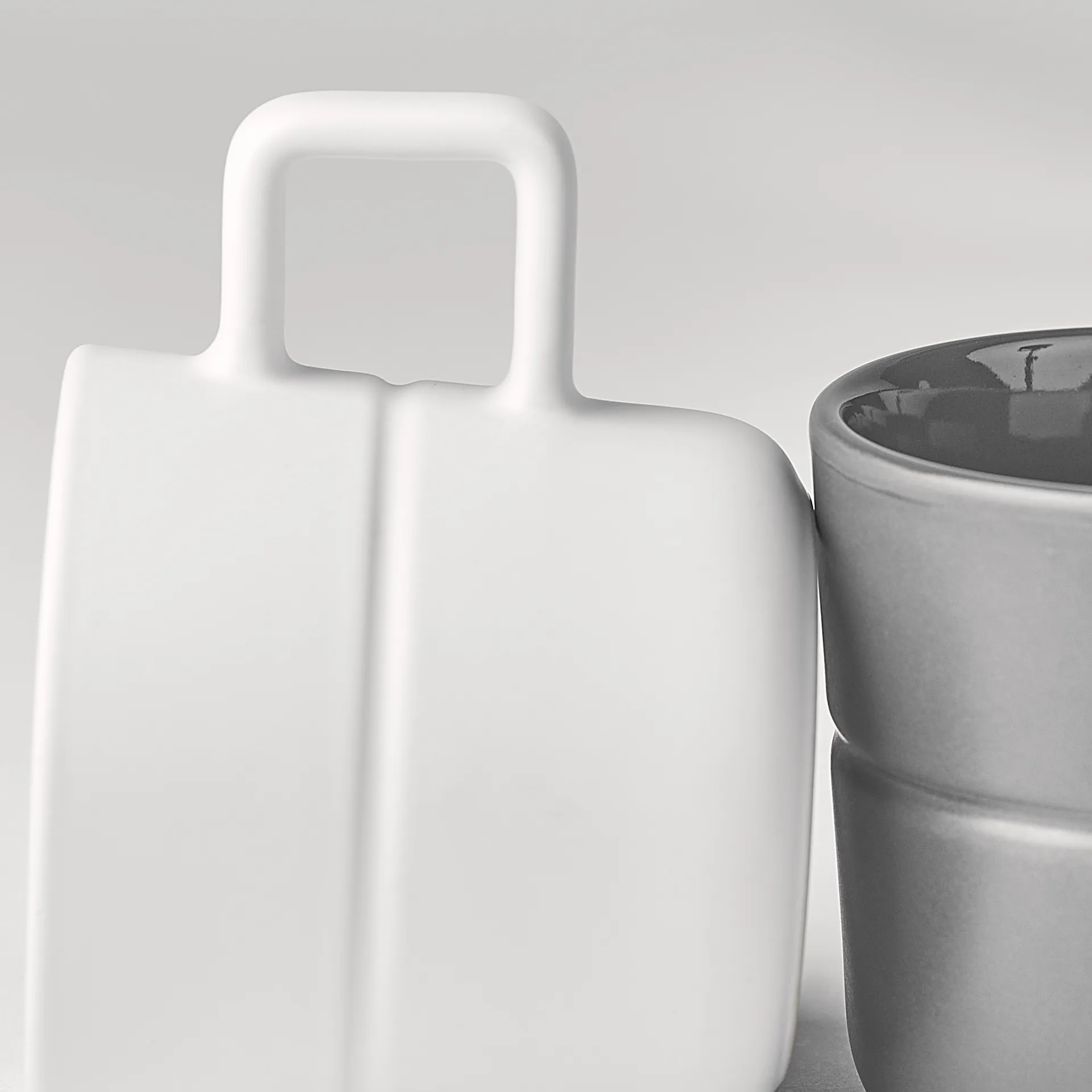 Kubek Lines 30 cl 2-pak, Biały NJRD