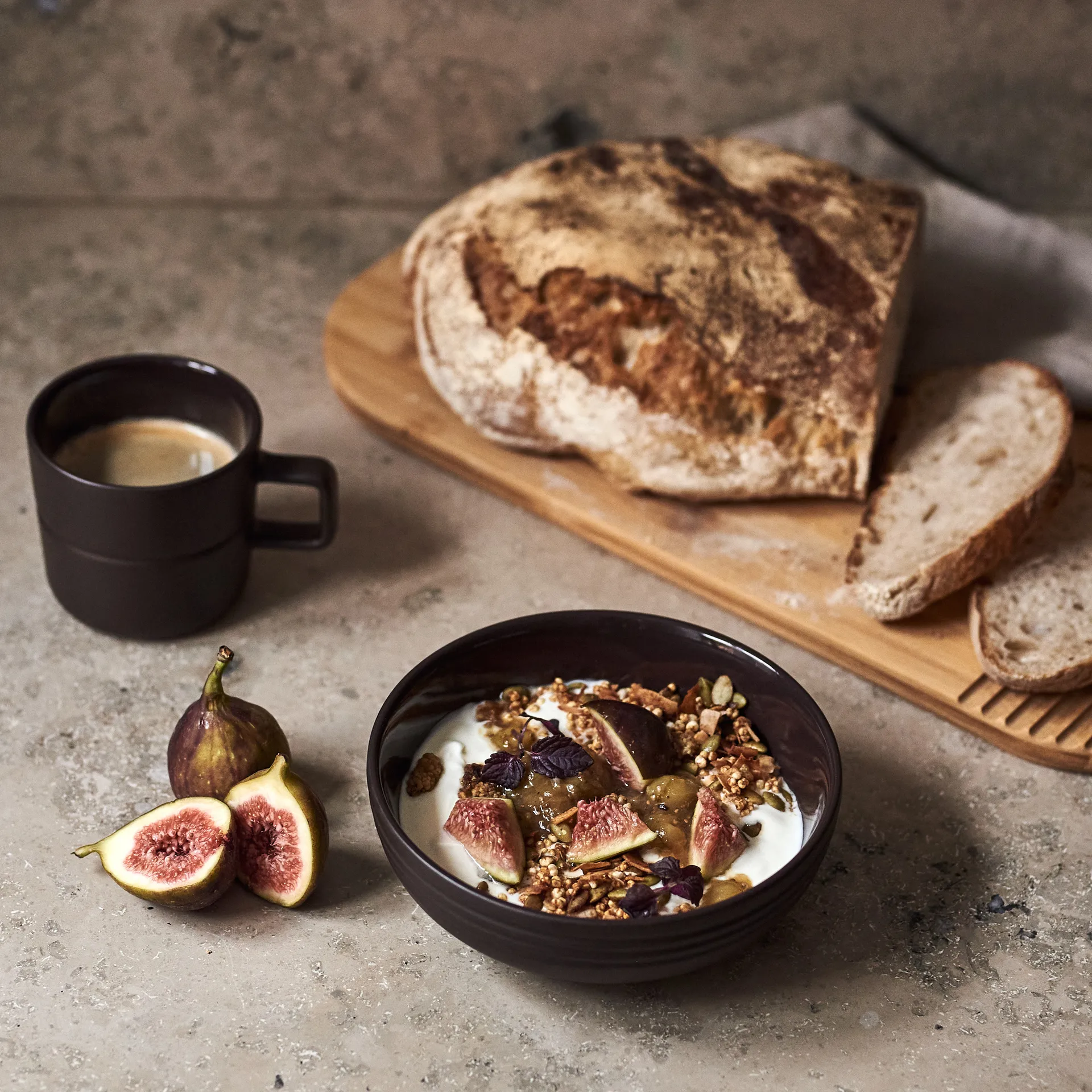 Kubek Lines 30 cl 2-pak, Brązowy NJRD