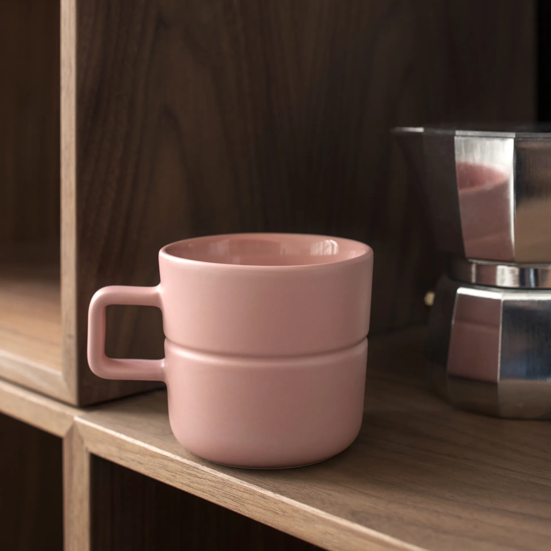 Kubek Lines 30 cl 2-pak, Różowy NJRD