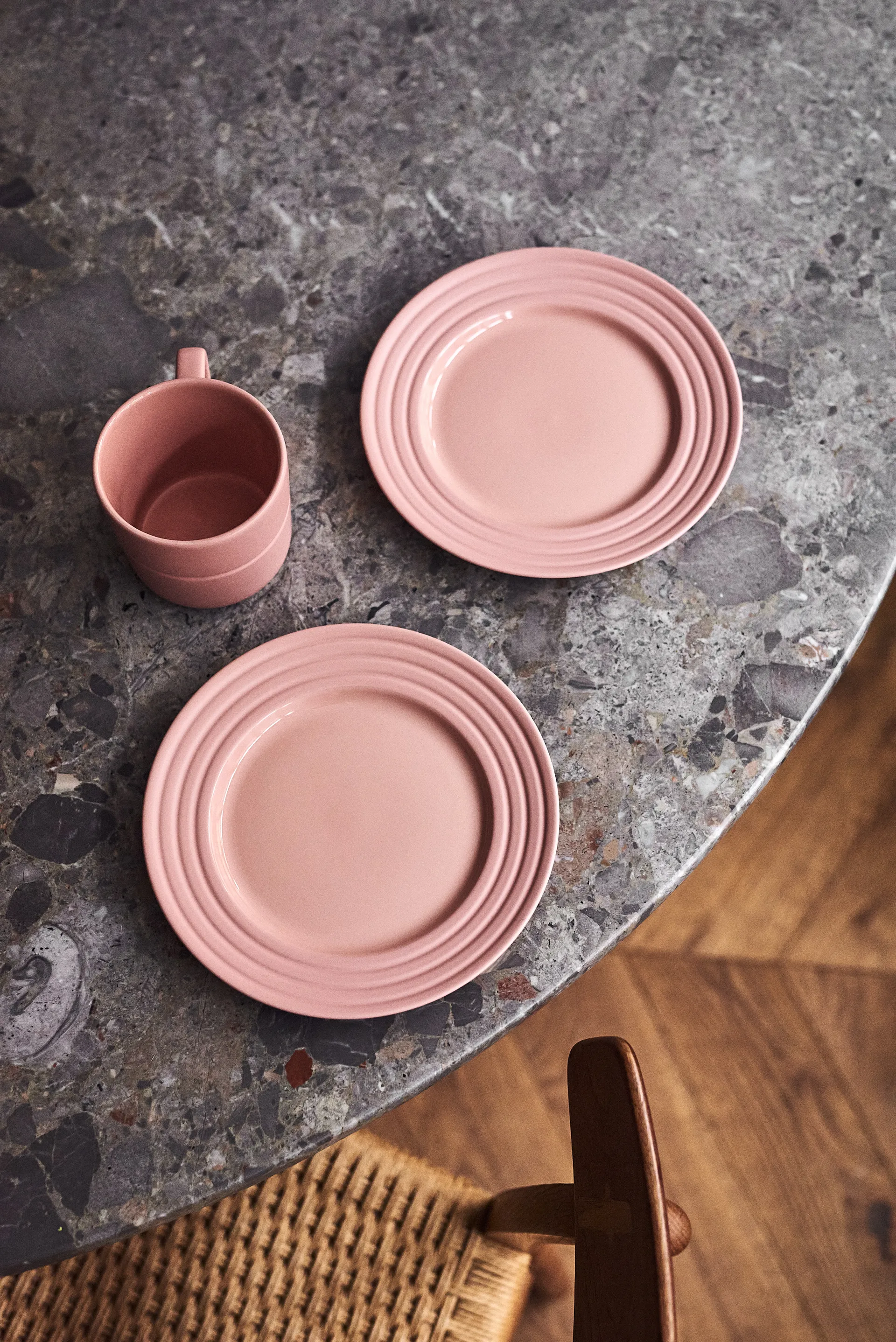 Kubek Lines 30 cl 2-pak, Różowy NJRD