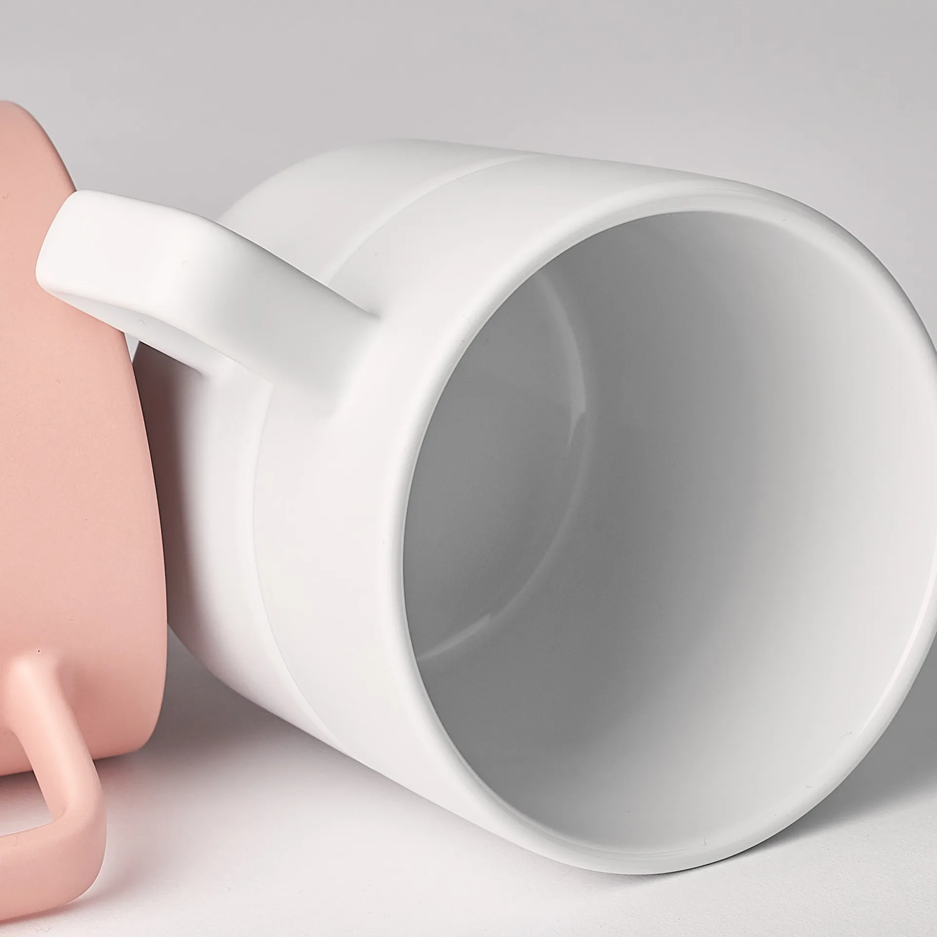 Kubek Lines 50 cl 2-pak, Biały NJRD