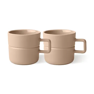 Lines kubek 300 ml 2‑pak - Beżowy - NJRD