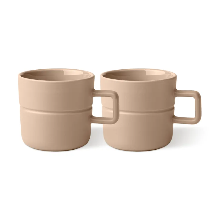 Lines kubek 300 ml 2‑pak - Beżowy - NJRD
