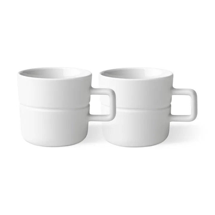 Lines kubek 300 ml 2‑pak - Biały - NJRD