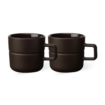 Lines kubek 300 ml 2‑pak - Brązowy - NJRD