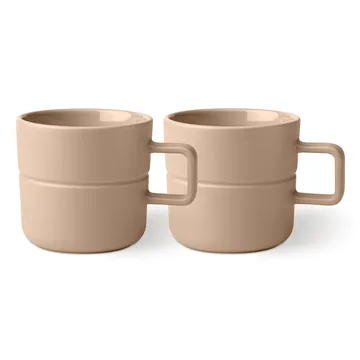 Lines kubek 500 ml 2‑pak - Beżowy - NJRD