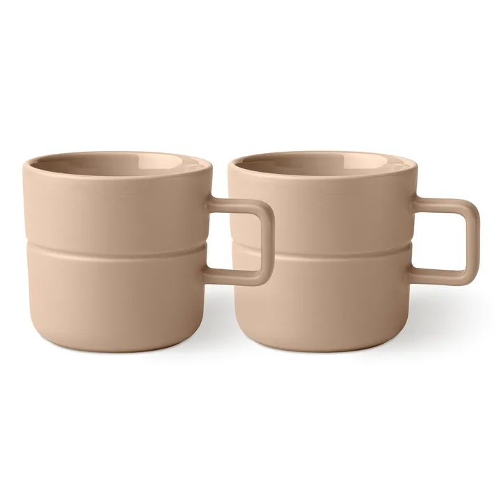 Lines kubek 500 ml 2‑pak - Beżowy - NJRD
