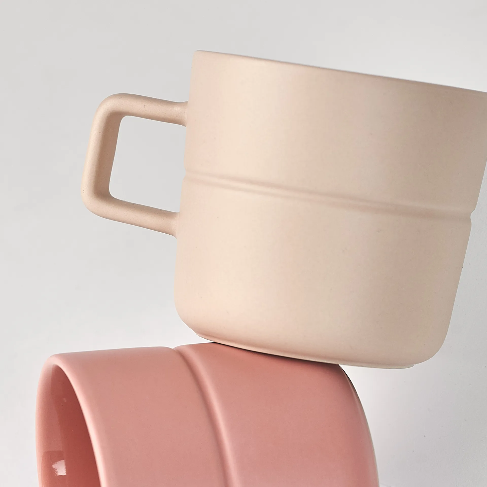 Lines kubek 500 ml 2‑pak, Beżowy NJRD